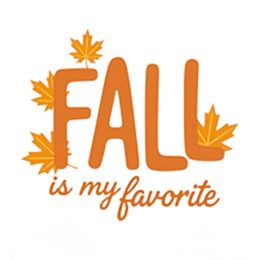 fall leaves favorite SVG PNG design with bold lettering, orange and yellow floral elements