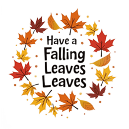 autumn falling leaves shirt SVG PNG design with bold lettering, black and white floral elements