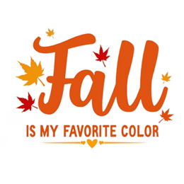 fall leaves color SVG PNG design with orange and red floral elements