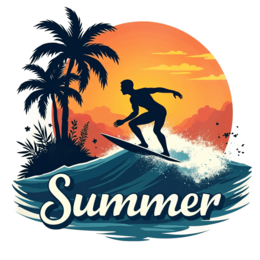 surfing sunset shirt SVG PNG design