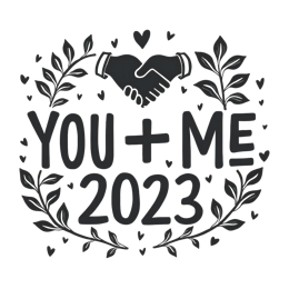 handshake love SVG PNG design with hand-drawn style, bold lettering, black and white floral elements