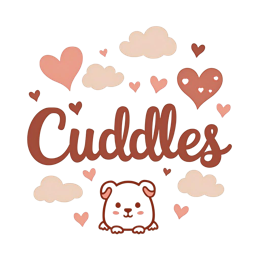 cuddles hearts SVG PNG design with bold lettering