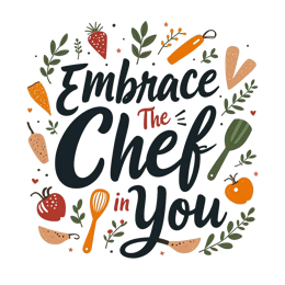 creative cooking SVG PNG design with hand-drawn style, bold lettering, black and orange floral elements