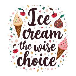icecream artistic SVG PNG design with bold lettering