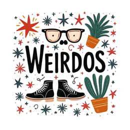 weirdos SVG PNG design with bold lettering
