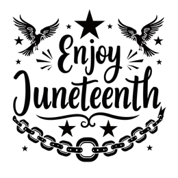 juneteenth stars SVG PNG design with bold lettering
