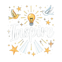 inspire light stars SVG PNG design with bold lettering, an uplifting message