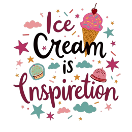 icecream inspiration SVG PNG design with bold lettering