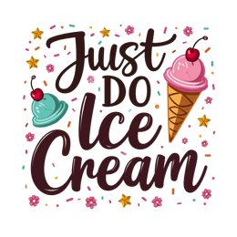icecream captions SVG PNG design with bold lettering, pink and red floral elements
