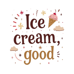 icecream text SVG PNG design