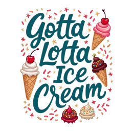 icecream sweets SVG PNG design with bold lettering
