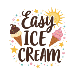 icecream easy SVG PNG design with bold lettering