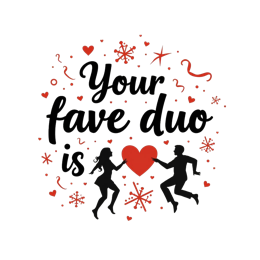 love duo shirt SVG PNG design with bold lettering
