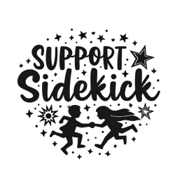 support sidekick SVG PNG design with bold lettering