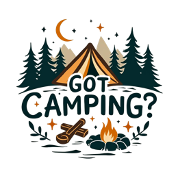 camping scene outdoors SVG PNG design with bold lettering