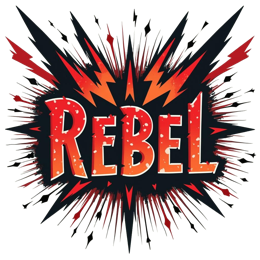 rebel explosion SVG PNG design with bold lettering