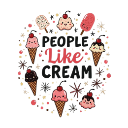 icecream people SVG PNG design with bold lettering
