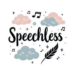 speechless clouds music SVG PNG design with bold lettering