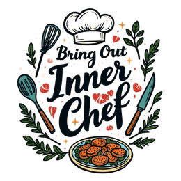 inner chef culinary SVG PNG design with bold lettering, floral elements