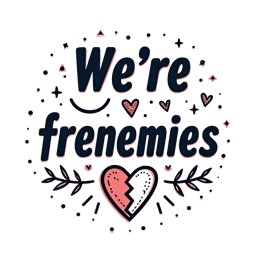 frenemies heart SVG PNG design with bold lettering