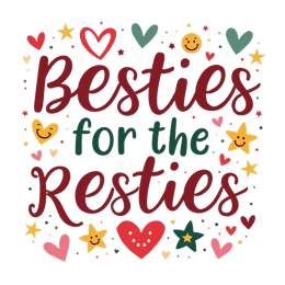 besties friendship joy SVG PNG design with bold lettering