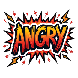 angry explosion effect SVG PNG design with bold lettering