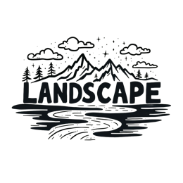 landscape mountains SVG PNG design with hand-drawn style, bold lettering