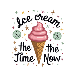 illustration time SVG PNG design with bold lettering