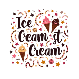 ice cream fun SVG PNG design with bold lettering