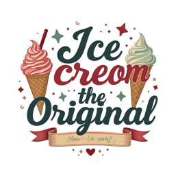 icecream original SVG PNG design with bold lettering