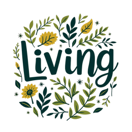 living nature SVG PNG design with hand-drawn style, green and yellow floral elements