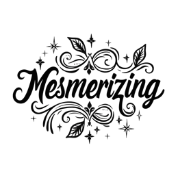mesmerizing SVG PNG design with bold lettering, black floral elements