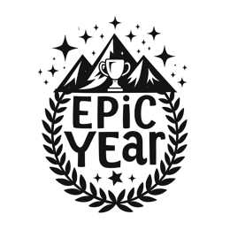 mountains trophy SVG PNG design with bold lettering