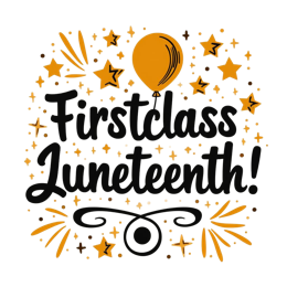 juneteenth balloon stars SVG PNG design with bold lettering