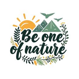 mountains sunshine SVG PNG design with red and green floral elements, an uplifting message