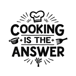 cooking quotes answer SVG PNG design with bold lettering, an uplifting message