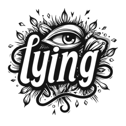 lyrical eye SVG PNG design with bold lettering, black and white floral elements
