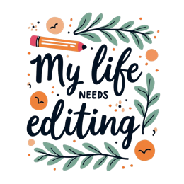 editing handlettered SVG PNG design with hand-drawn style, bold lettering, orange and red floral elements