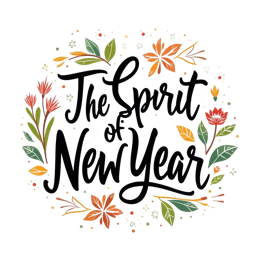 spirit flowers SVG PNG design with hand-drawn style, bold lettering, orange and red floral elements