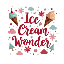 icecream wonder SVG PNG design with bold lettering
