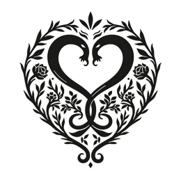 black swan flower SVG PNG design with clean design elements, black floral elements