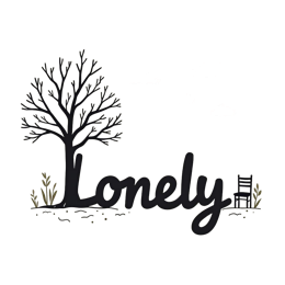 lonely tree chair SVG PNG design with hand-drawn style, bold lettering