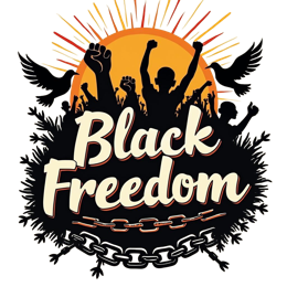 black freedom movement SVG PNG design with bold lettering, an uplifting message