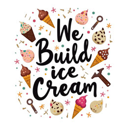 icecream build SVG PNG design with bold lettering