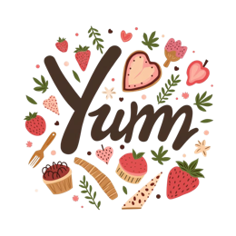 desserts fruit SVG PNG design with bold lettering