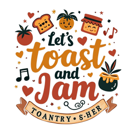 toast jam shirt SVG PNG design with bold lettering
