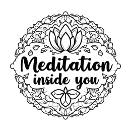 inside you flower SVG PNG design with hand-drawn style, bold lettering, black and white floral elements