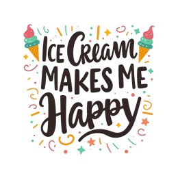 quotes happy SVG PNG design with hand-drawn style, bold lettering
