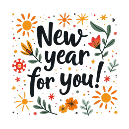 celebration flower SVG PNG design with hand-drawn style, bold lettering, white and orange floral elements