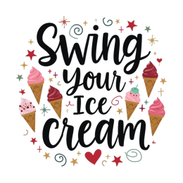 icecream swirl SVG PNG design with bold lettering